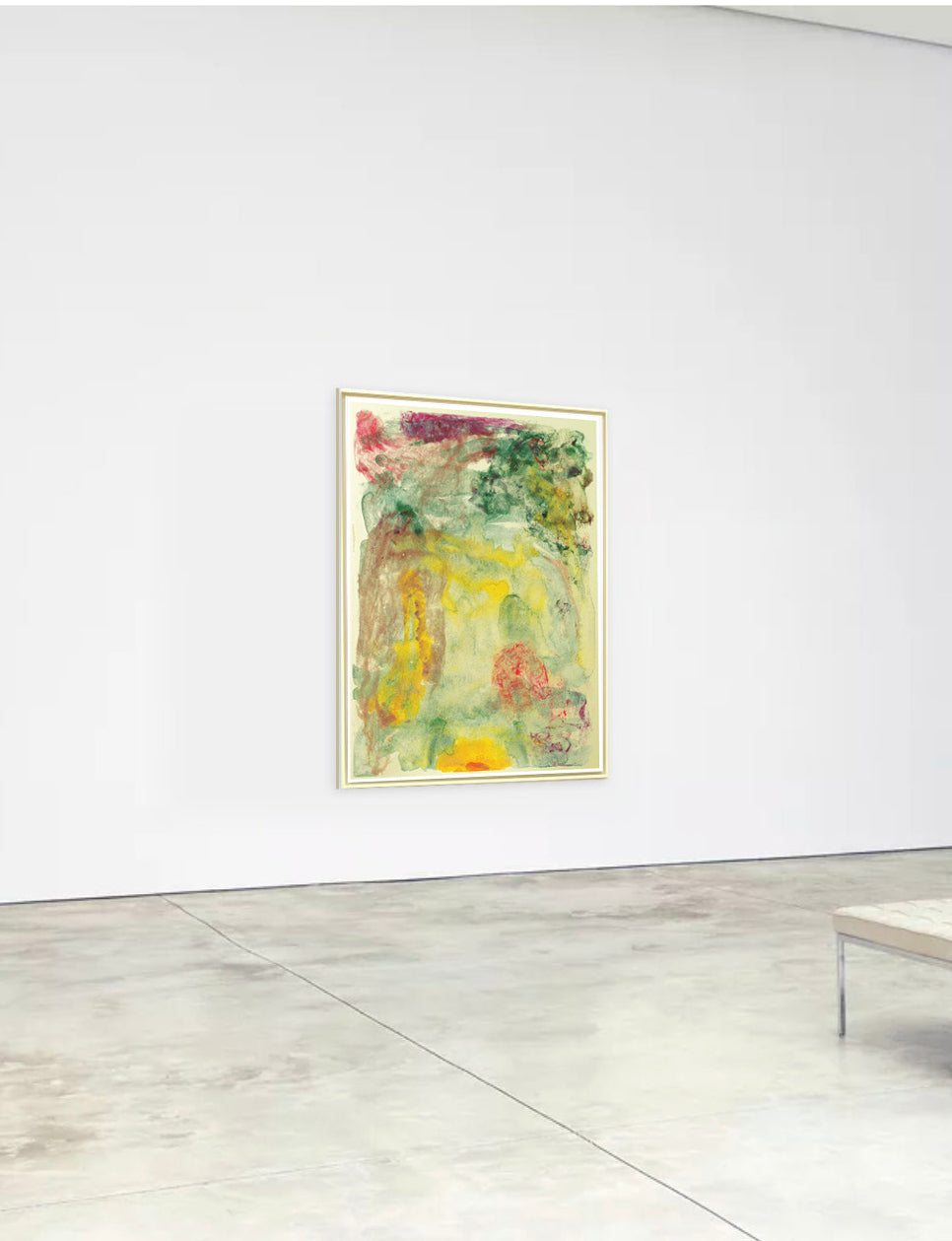 TEZETA by Jakob Steen, framed in oak and hung in a calm, minimal interior.